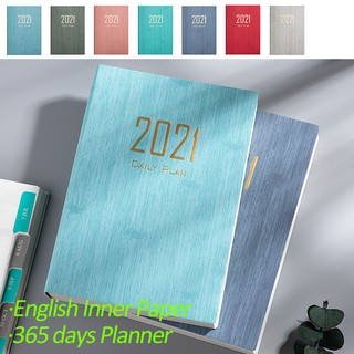 Bao da pu mềm agenda 2021 365 thời trang cho notebook a5