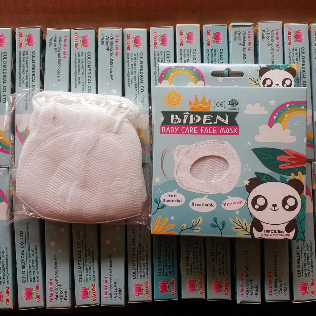 Khẩu trang em bé Panda 3D kids ( Hộp 10 cái) | BigBuy360 - bigbuy360.vn