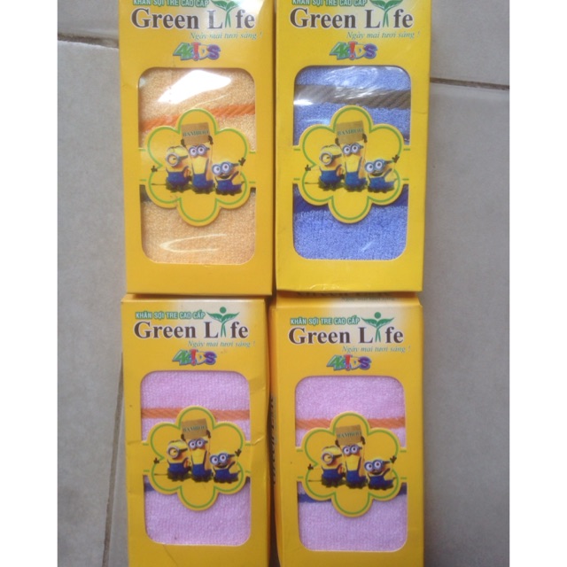 Khăn mặt trẻ em sợi tre Green Life