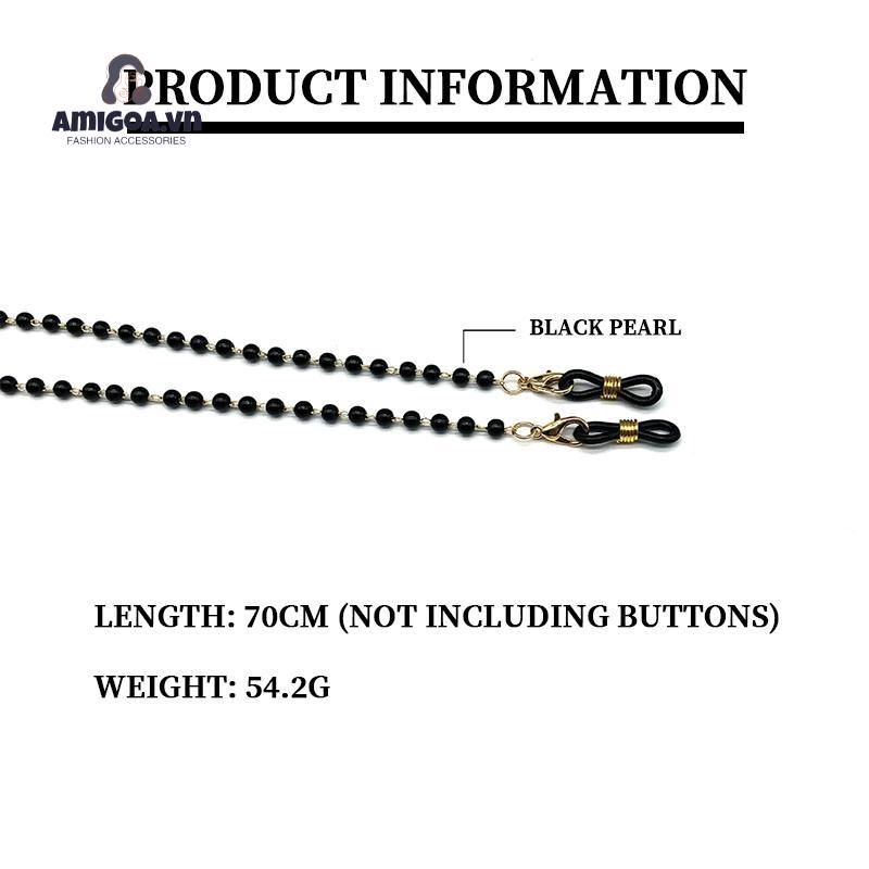 ✨✨Dây Xích Kim Loại Đính Ngọc Trai Chống Trượt Đeo Kính