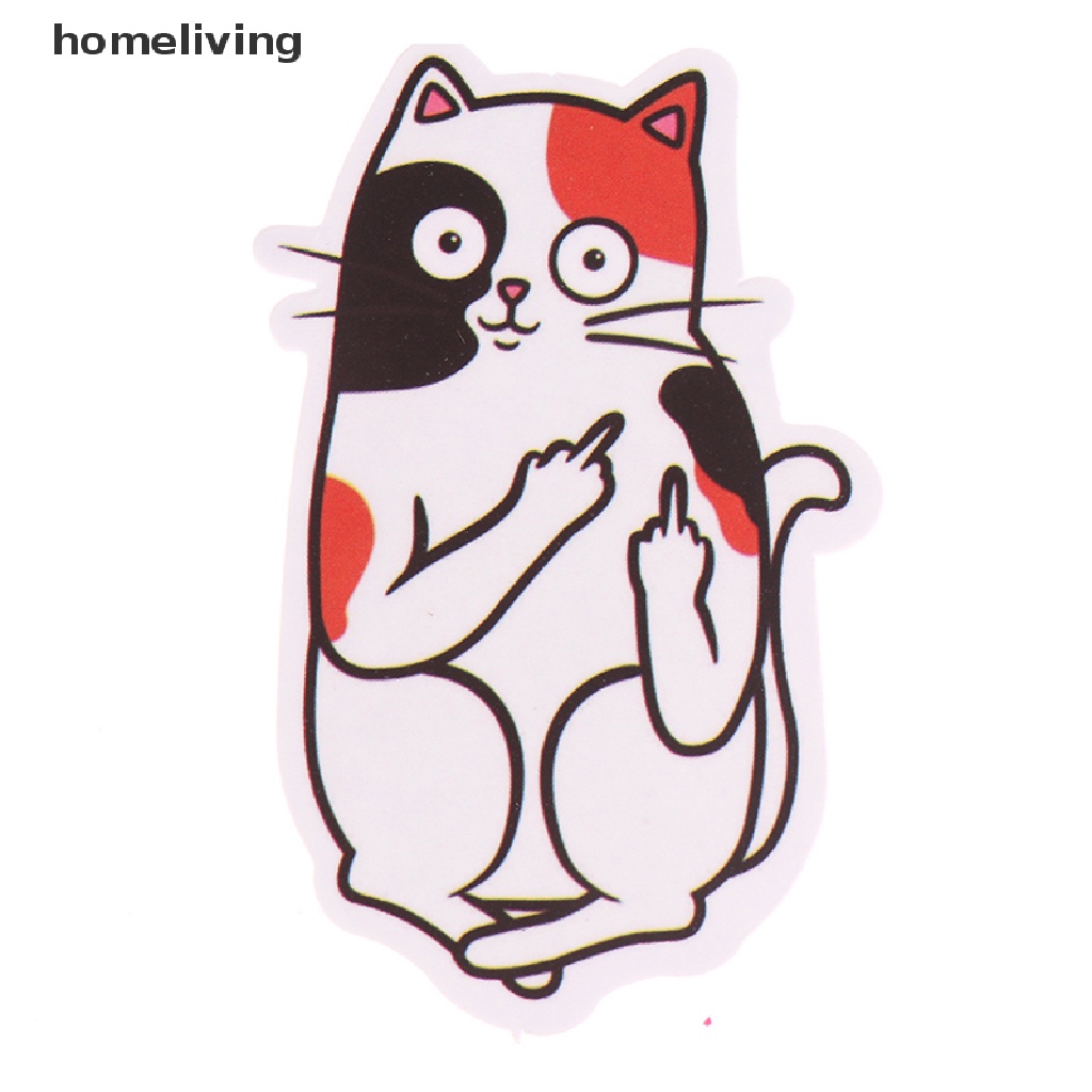 Set 50 Miếng Dán Hình Mèo Hoạt Hình Dễ Thương Trang Trí Laptop / Xe Hơi / Ván Trượt / Va Li