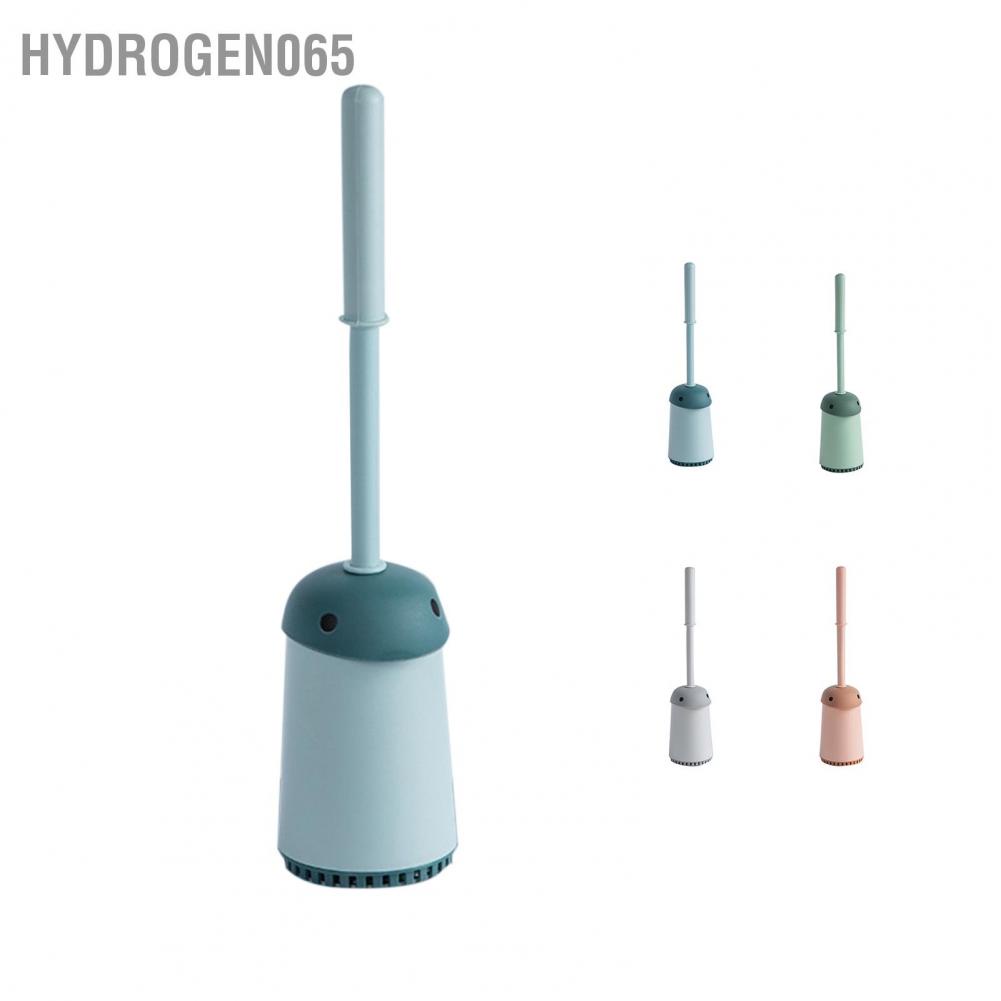 Hydrogen065 Household Toilet Brush Creative Bathroom Cleaning Tool with Holder Bowl and Long Handle Standing Set