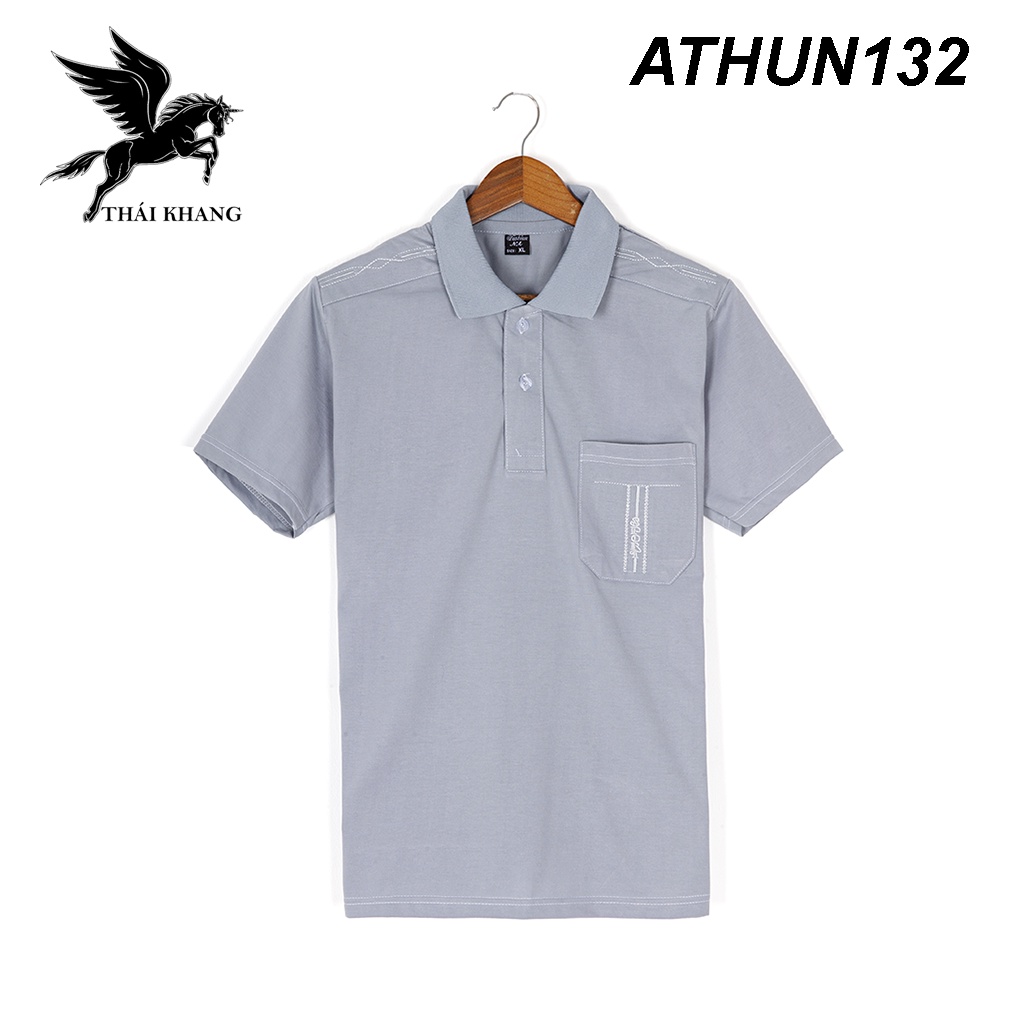 áo thun nam trung niên ngắn tay có cổ vải cotton đẹp loại áo thun ngắn tay trung niên thiêu túi ATHUN13