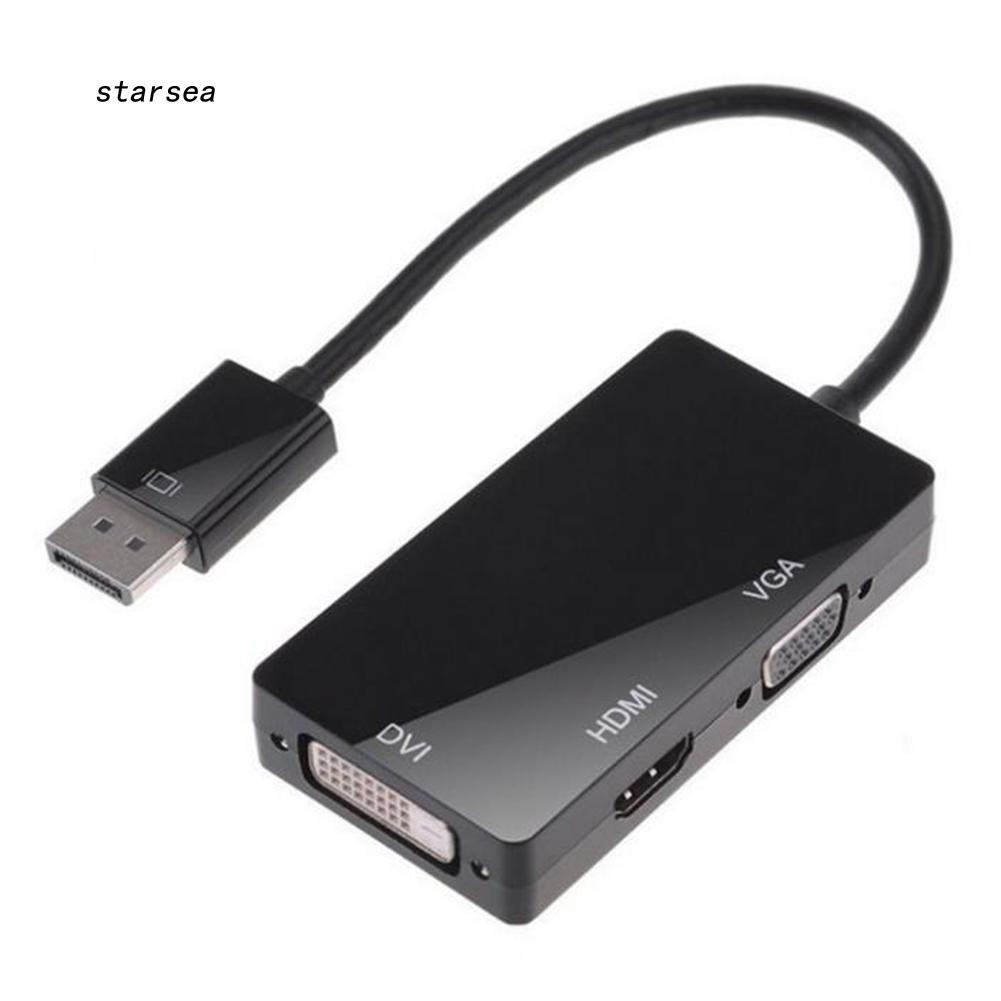 Dây cáp chuyển đổi cổng DP sang HDMI / DVI / VGA 3 trong 1 đa năng