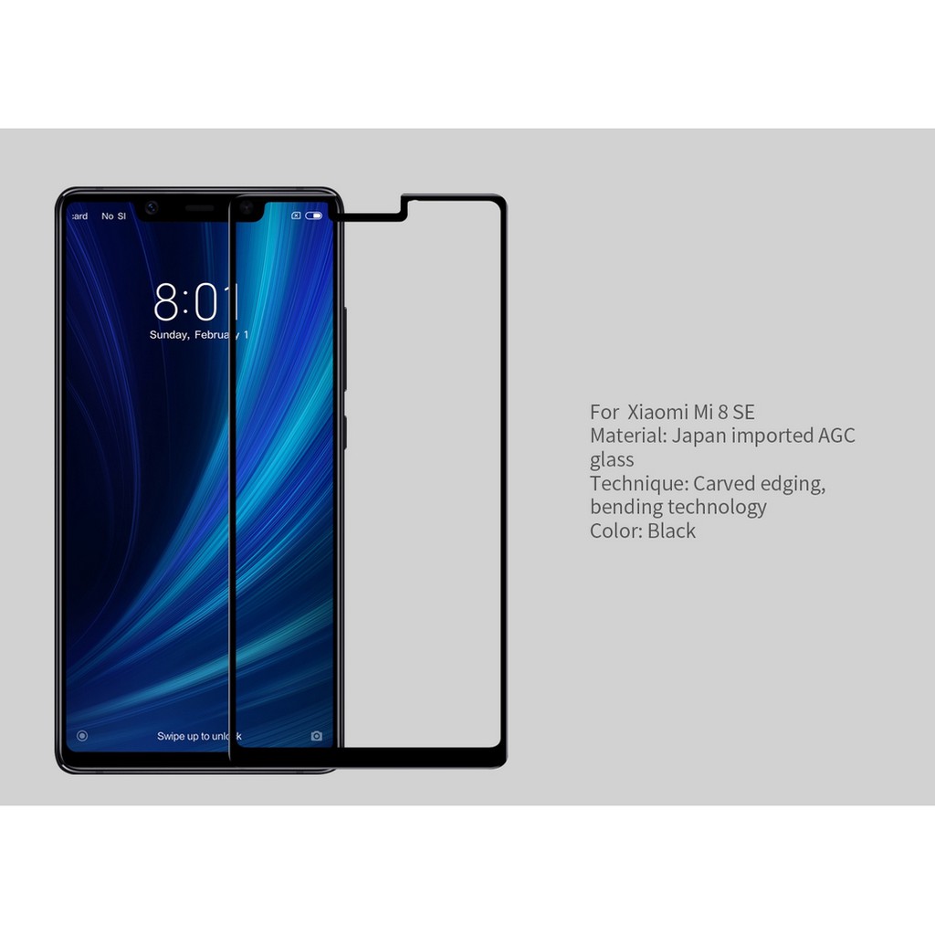 Nillkin Kính Cường Lực 3d Bảo Vệ Màn Hình Cho Xiaomi Mi 8 Se