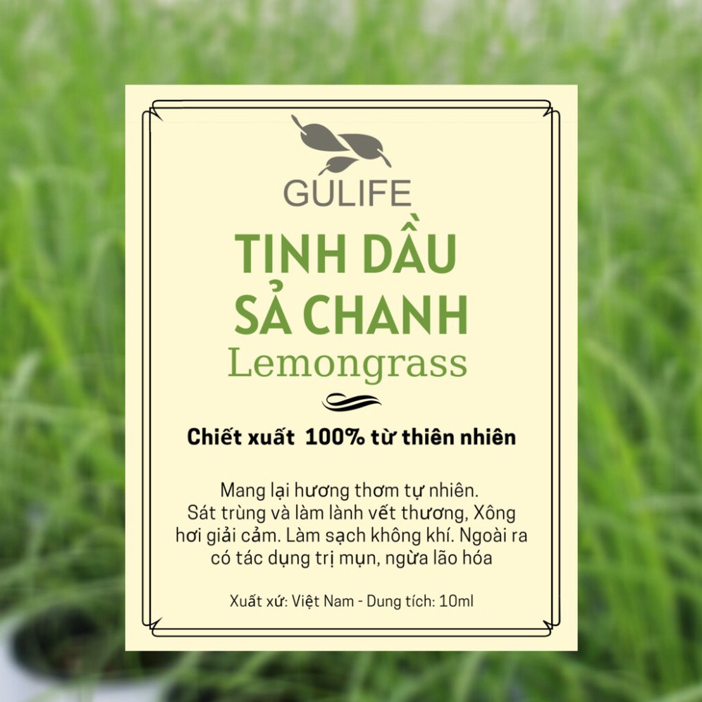 ✅ [Chính Hãng] Tinh dầu Sả Chanh GULIFE Chiết Xuất Từ Thiên Nhiên - Giúp Đuổi Muỗi, Làm Thơm Phòng, Thư Giãn