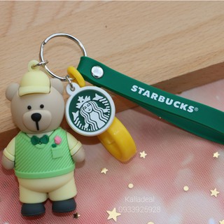 Móc Khóa Gấu Starbucks Kèm Dây