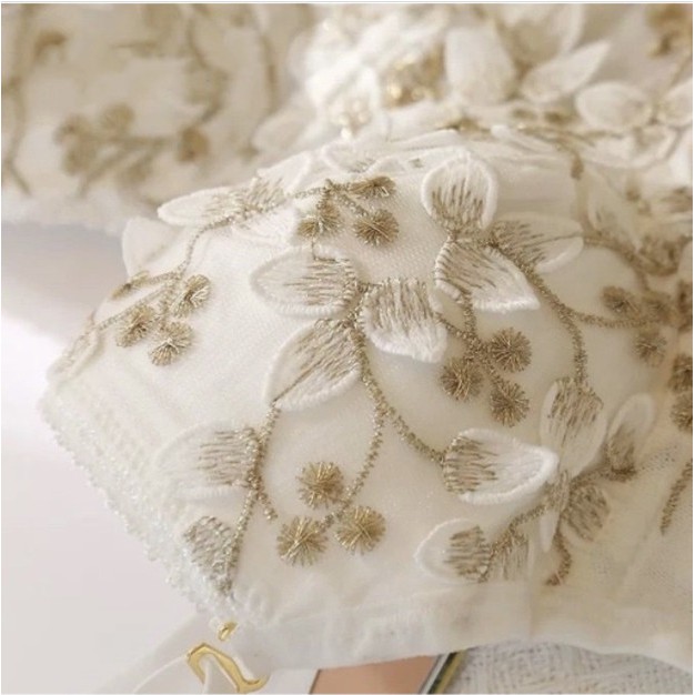Áo Corset Cổ Điển Đệm Mỏng Có Gọng Nâng Ngực Sexy, Sét Bra Họa Tiết Hoa Thêu Nổi Đơn Giản Màu Trắng Sang Trọng | BigBuy360 - bigbuy360.vn