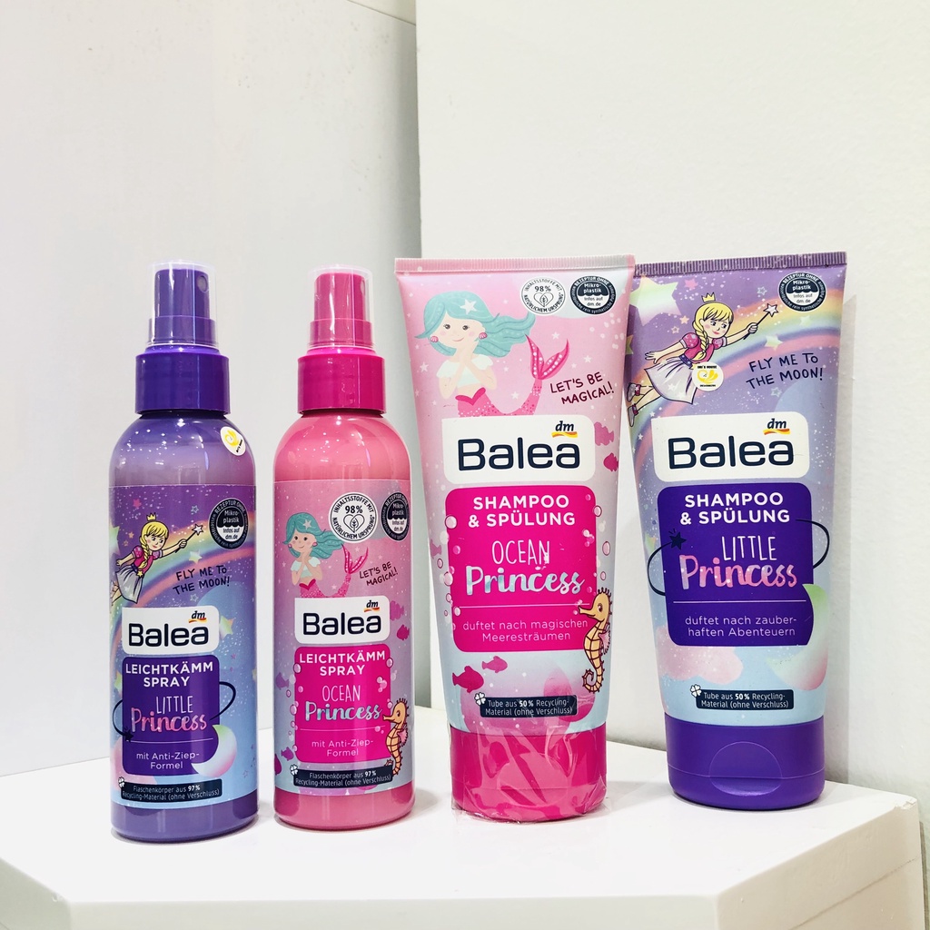 Chai xịt dưỡng, chống rối tóc Balea Ocean Princess Kids 150ml - Đức