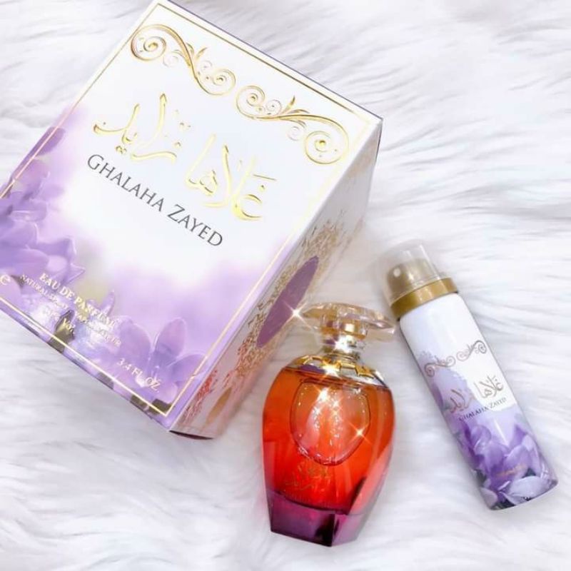 [TẶNG XỊT BODY]Set nước hoa nội địa Dubai Ghalaha Zayed ngọt ngào, quyến rũ