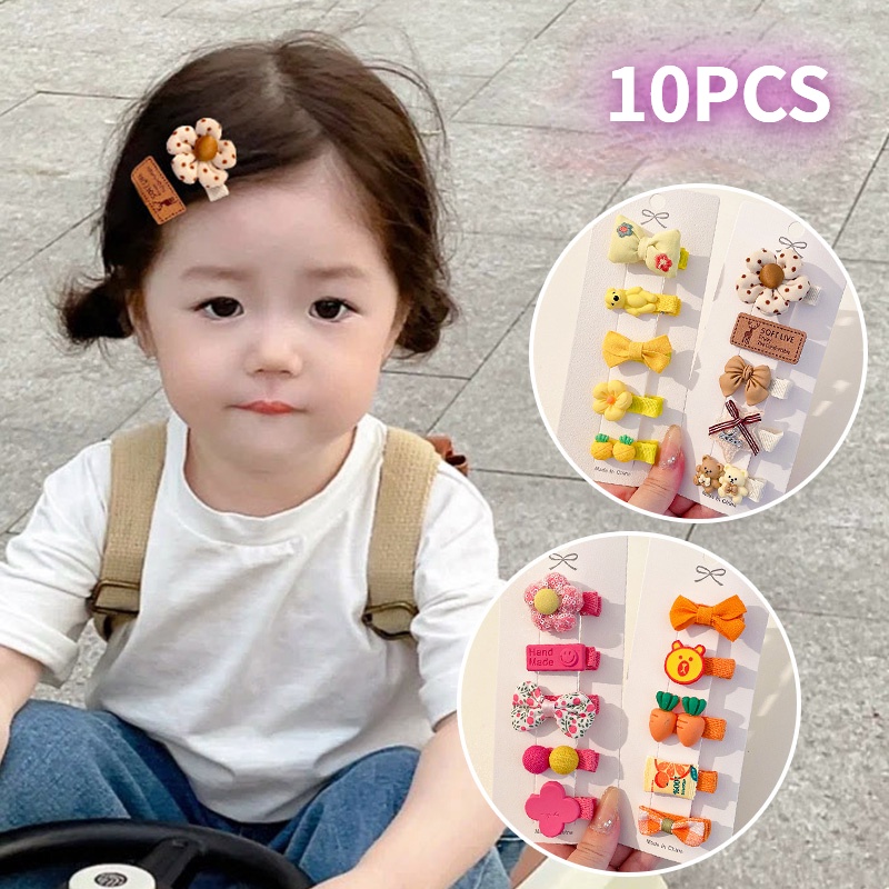 Set 5 / 10 Kẹp Tóc Nơ Xinh Xắn Dành Cho Bé Gái