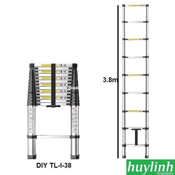 Thang nhôm rút đơn DIY TL-I-38 - 3.8m