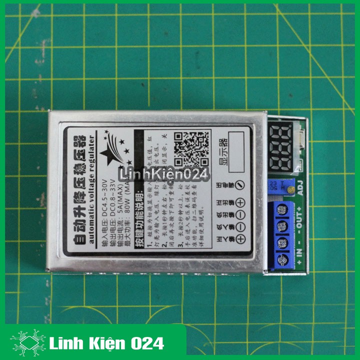 Module Boost Buck DC-DC Vin 4.5V-30VDC Vout 0.8V-33VDC 5A 80W