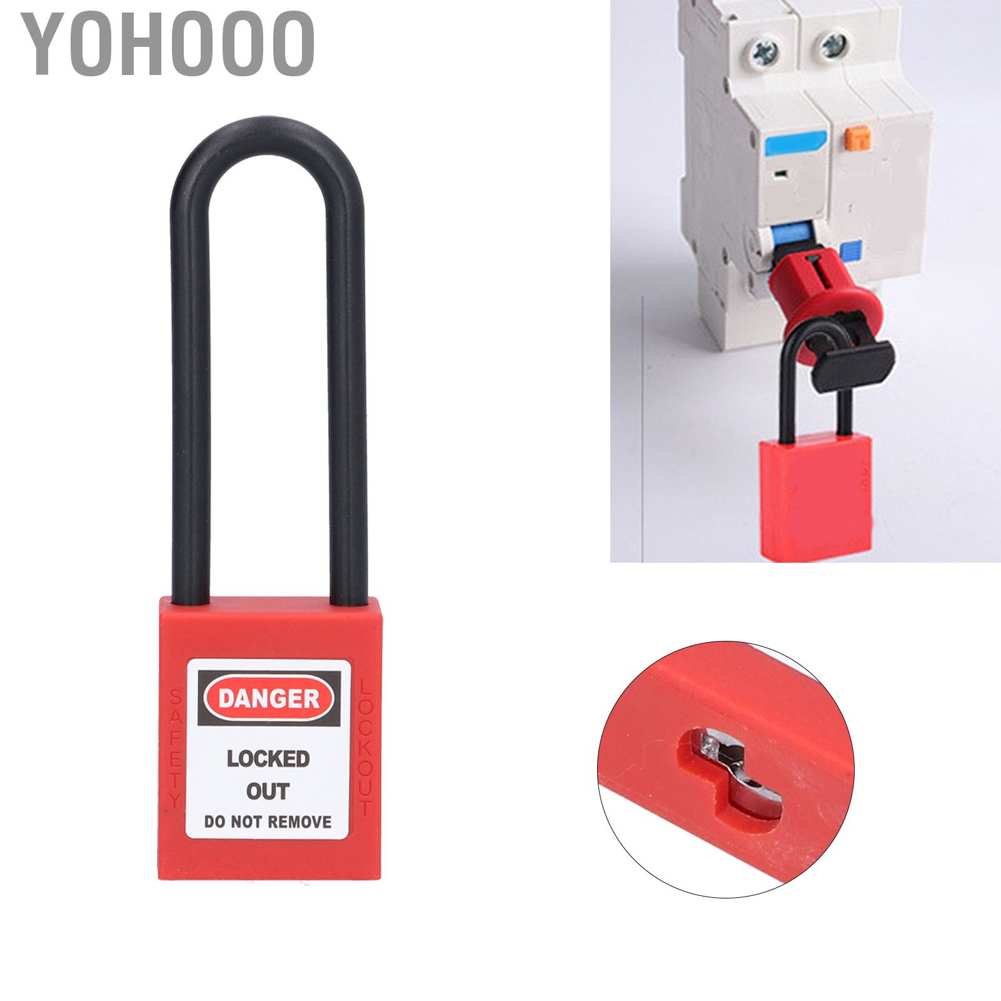 Yohooo Engineering Safety Padlock Insulation Nylon Beam Lockout Tag Out Lock With 2 Key