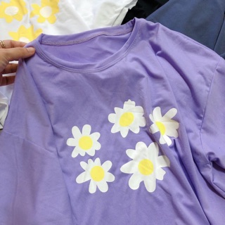 ÁO CROPTOP IN HÌNH HOA CÚC