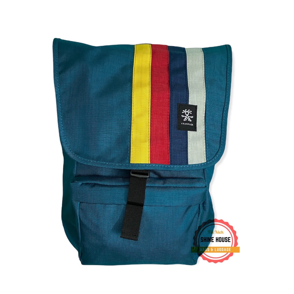 Balo Laptop 14 Inch Thời Trang Ghép Màu Crumpler Dành Cho Nữ Màu Xanh Ngọc Nổi Bật - Shine House