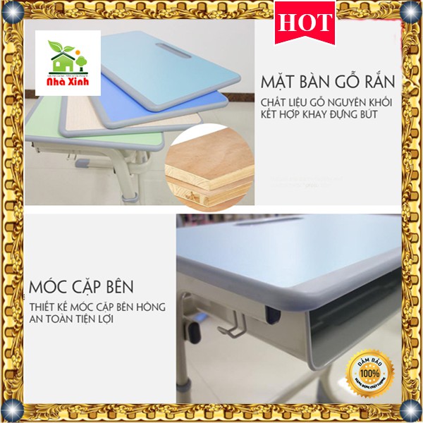 Bàn ghế Chống Gù Cao cấp Quà tặng cho bé yêu KT : 76 x 60 x 40 cm  có thể điều chỉnh ( Màu Xanh lam ) | BigBuy360 - bigbuy360.vn