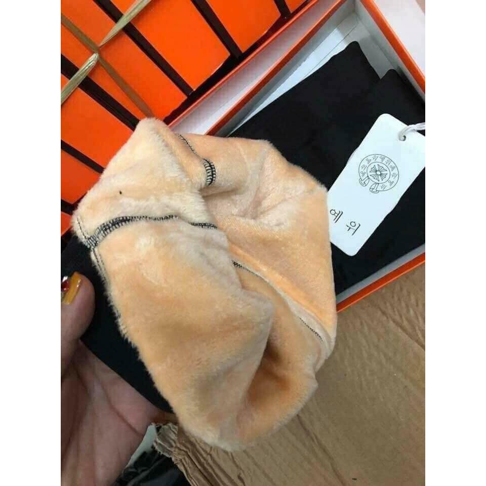 QUẦN 3D LÓT LÔNG DẪM GÓT HỘP CAM SIÊU ẤM - SỈLẺLONGBIÊN