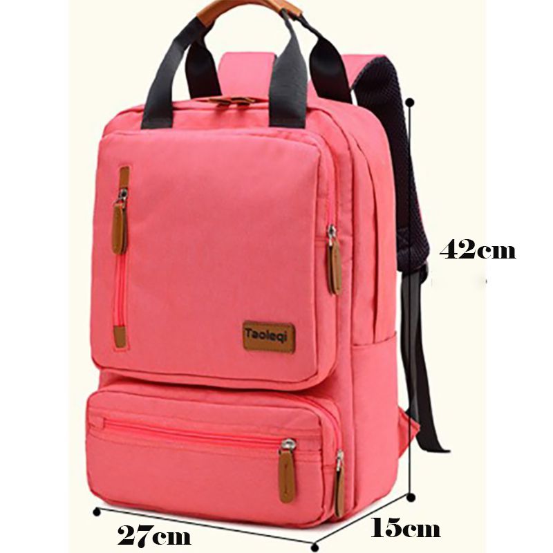 Men Women Canvas Backpack Unisex Large-capacity Schoolbag Laptop Travel Bag