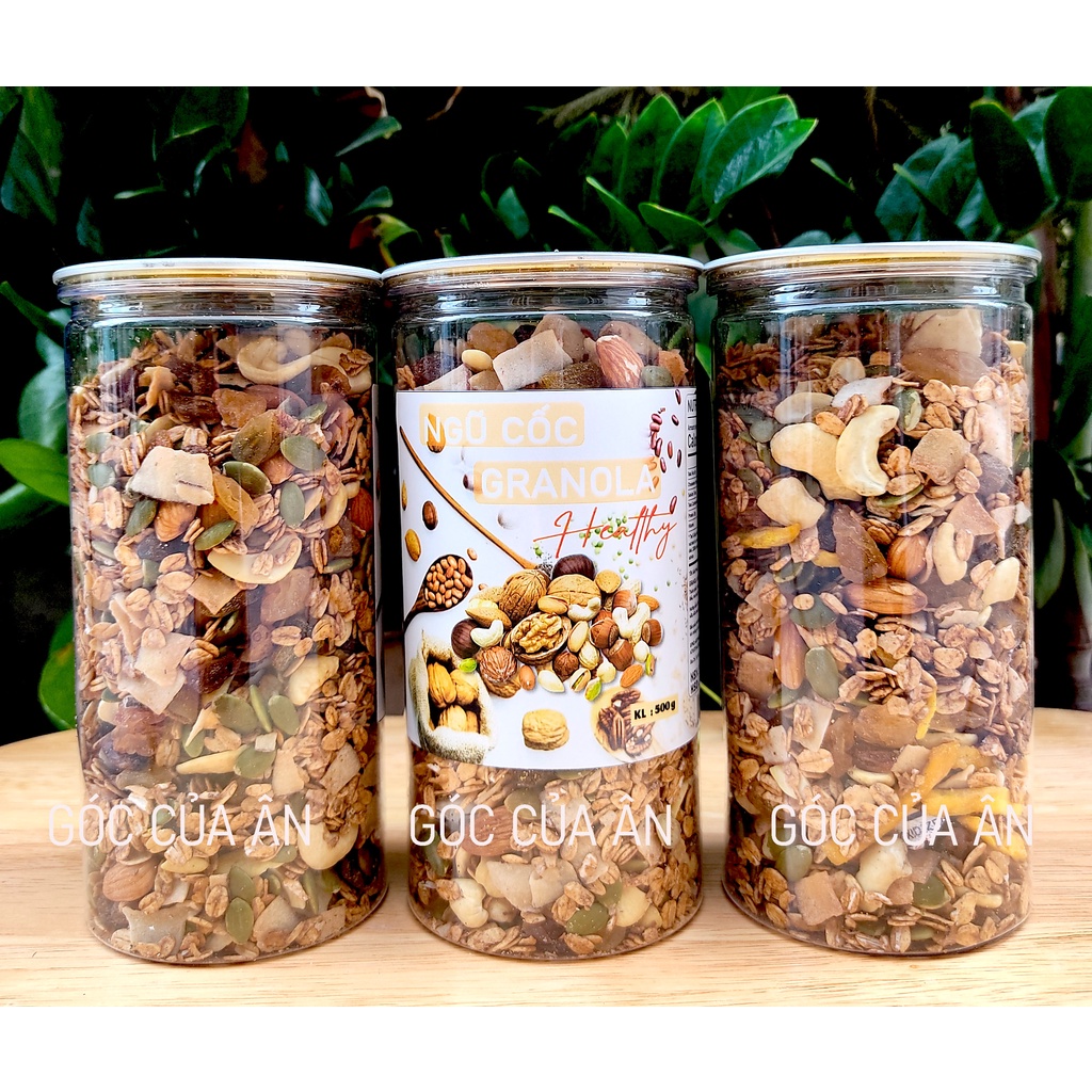 Granola Ăn Kiêng Vị CHOCOLATE Nhiều Hạt 500g- Ngũ Cốc Ăn Kiêng CHOCOLATE