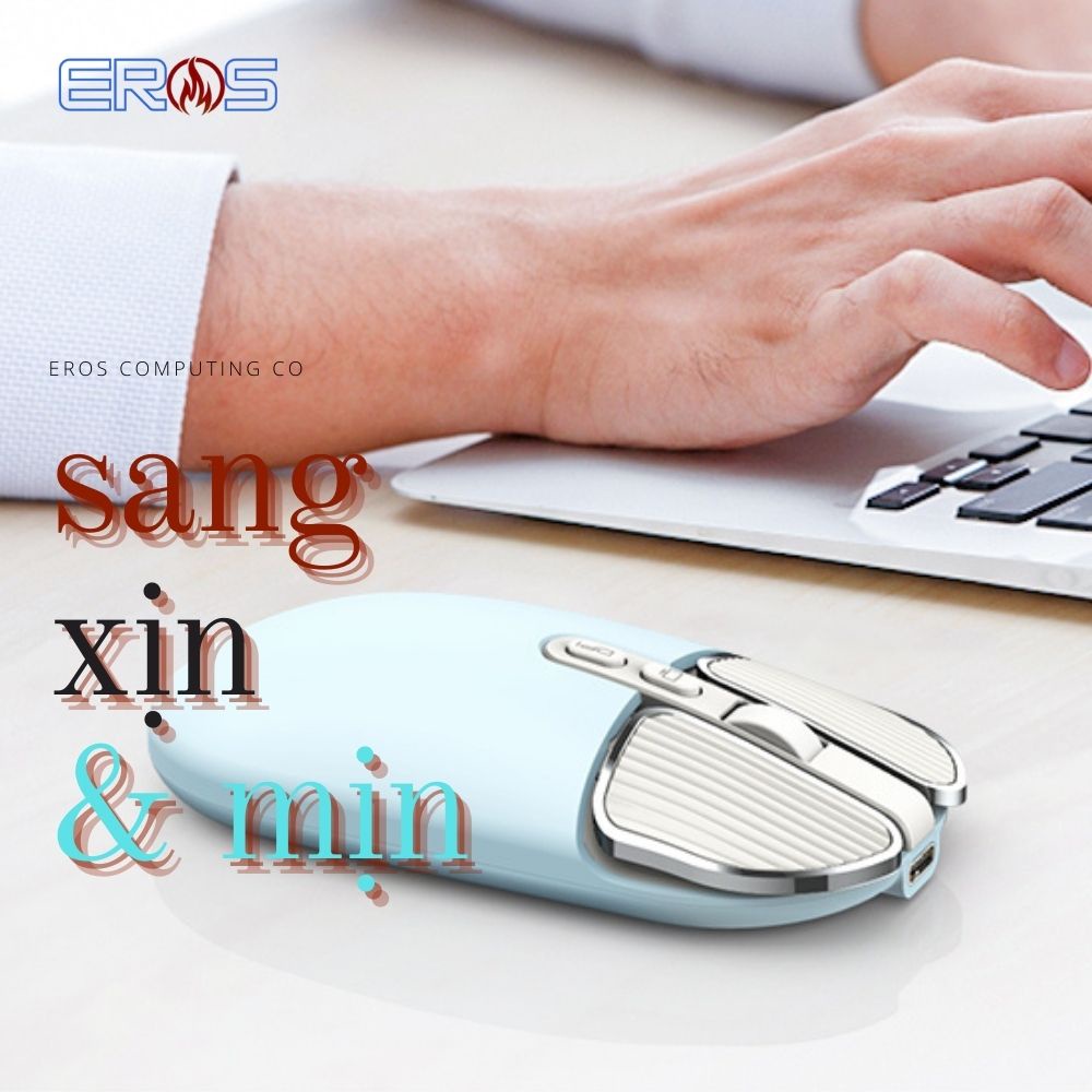 Chuột Bluetooth EROS M203 Dùng Cho Máy Tính - Laptop - Ipad | Mẫu Văn phòng - Thiết kế sang trọng | BigBuy360 - bigbuy360.vn