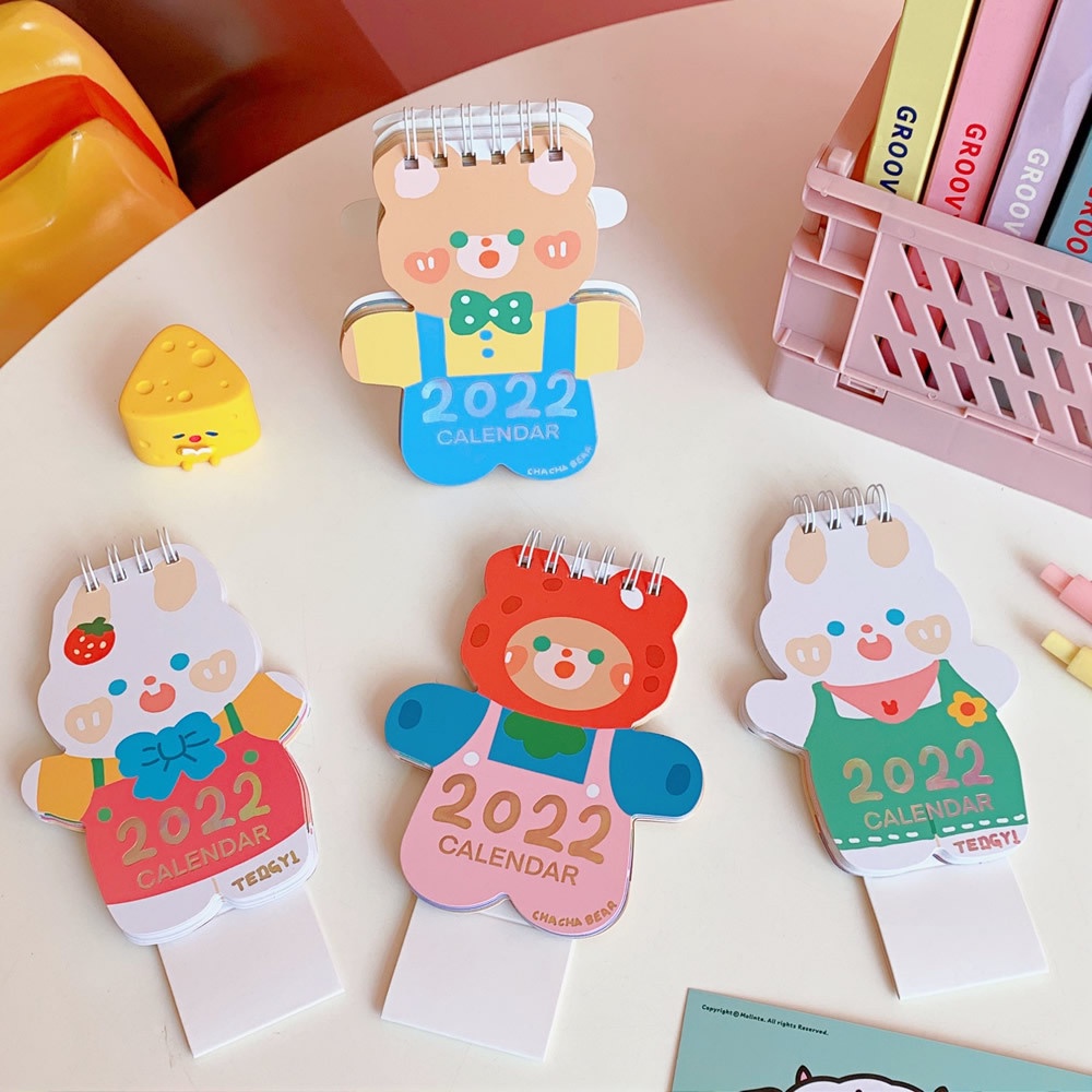 Lịch để bàn 2022 trang trí bàn học bàn làm việc siêu dễ thương Be Tiny Stationery