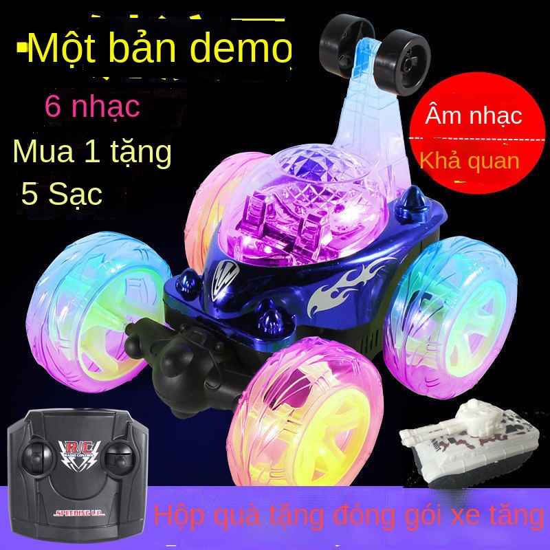 Đồ chơi trẻ em đóng thế xe tải tự đổ xe điều khiển từ xa xe địa hình sạc quà tặng cậu bé di chuyển