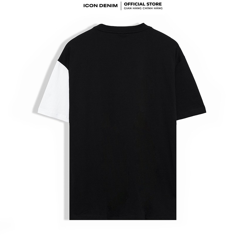 Áo Thun Nam Tay Ngắn ICON DENIM Dáng Oversize Basic Color Block, Chất Liệu Cotton Cao Cấp Thoáng Mát | BigBuy360 - bigbuy360.vn