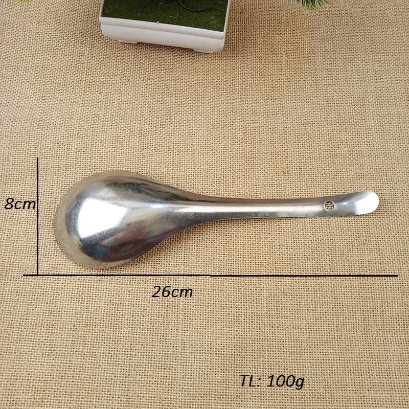 Muỗng múc canh - môi inox không gỉ - hàng loại 1 sáng bóng dày đẹp, dài 26cm