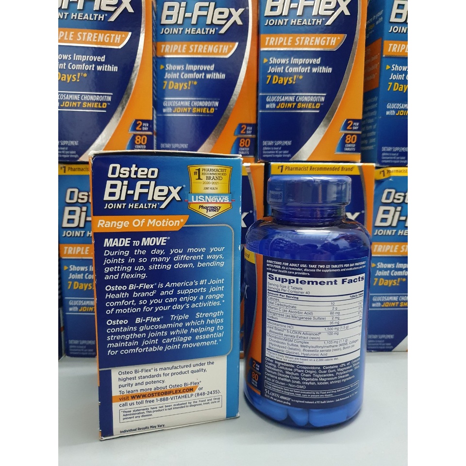date 9/24 - Viên uống Osteo BiFlex Triple Strength Glucosamine Chondroitin chai 80 viên của Mỹ - bồi bổ sụn khớp