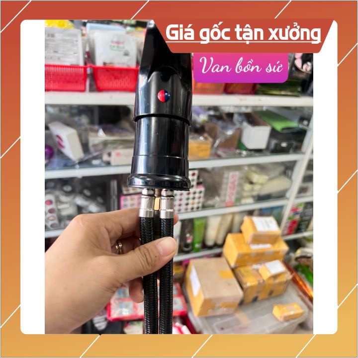 Vòi nước inox bồn sứ van gạt nóng lạnh bộ Gật Gù bàn gội đầu inox siêu bền mẫu ống dây cấp nước dài, ngắn .có vòi sen