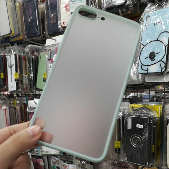 IPHONE 7 PLUS/ 8 PLUS - Ốp lưng nhựa dẻo lưng nhám viền màu siêu đẹp