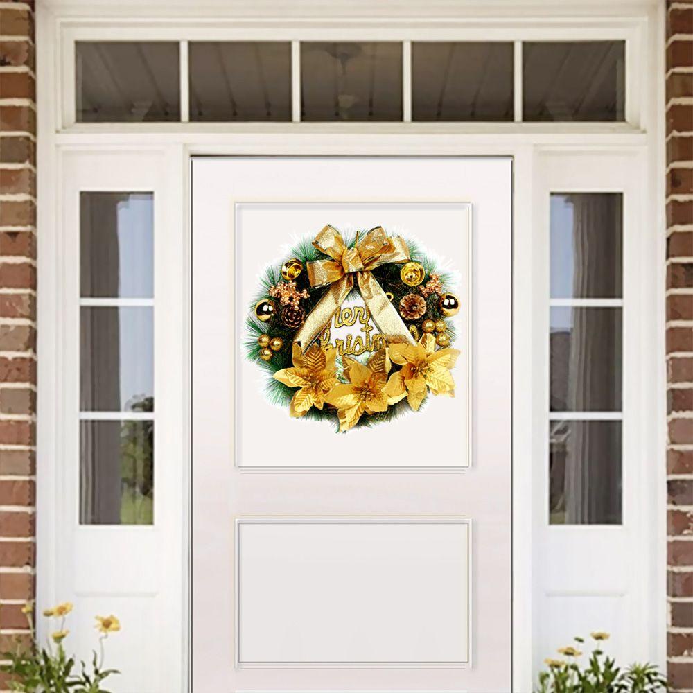 Vòng Hoa PVC Có Chuông Treo Cửa Trang Trí Giáng Sinh