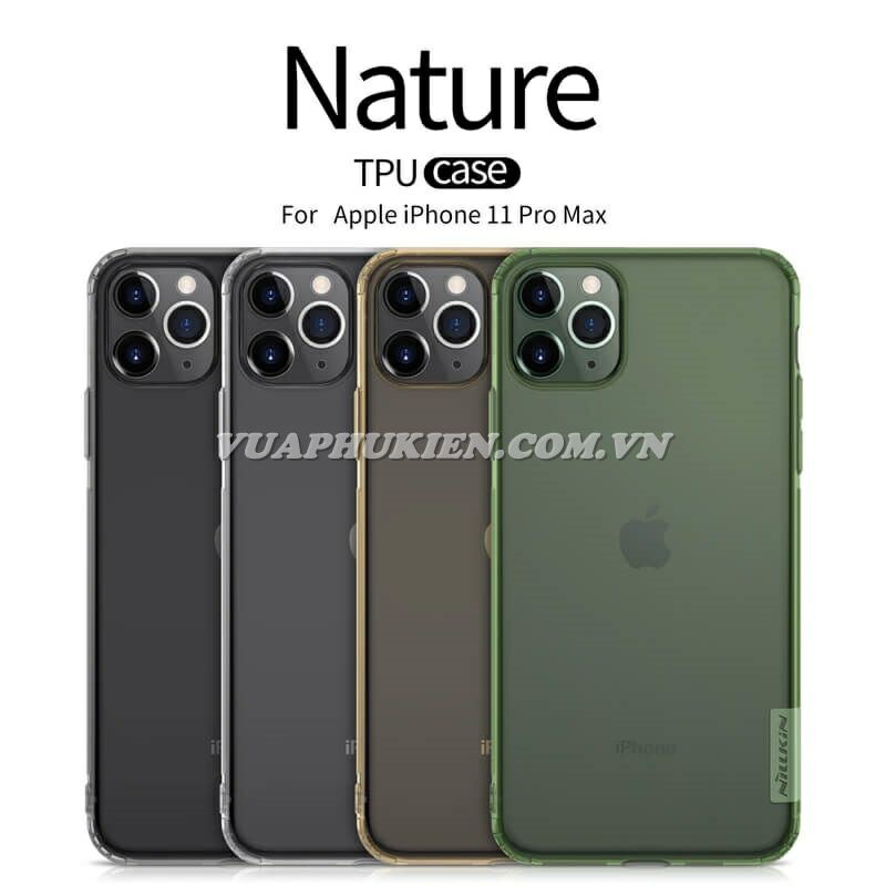 Ốp lưng Nillkin Silicone dẻo trong suốt cho iPhone 11/12 Pro Max/11/12 Pro/11/12/Mini/Xs Max/Xr/Xs/X/6/6s/7/8/Plus