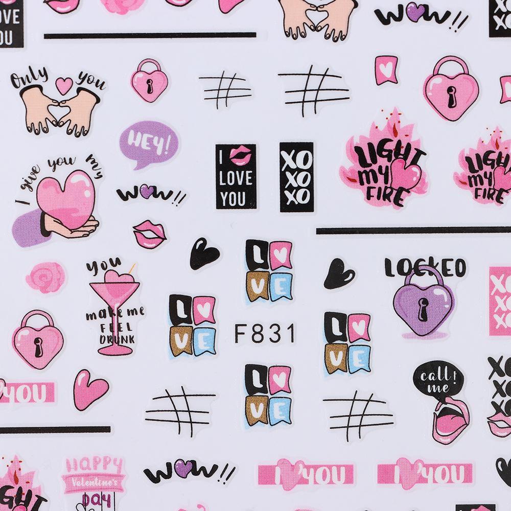 .Miếng Dán Trang Trí Móng Tay Mừng Năm Mới Xinh Xắn Đáng Yêu