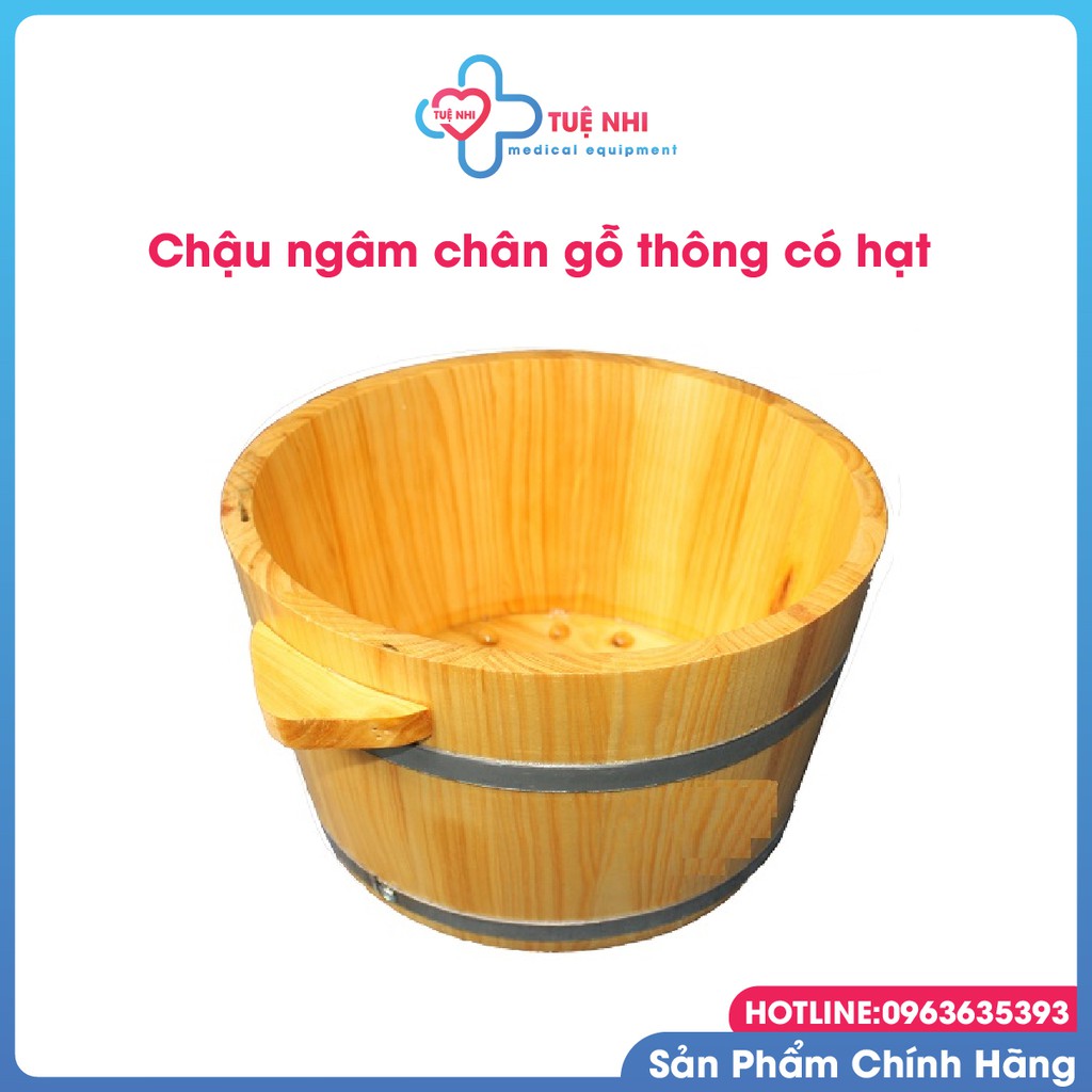Chậu ngâm chân gỗ thông có hạt massage - Chậu ngâm chân gỗ spa