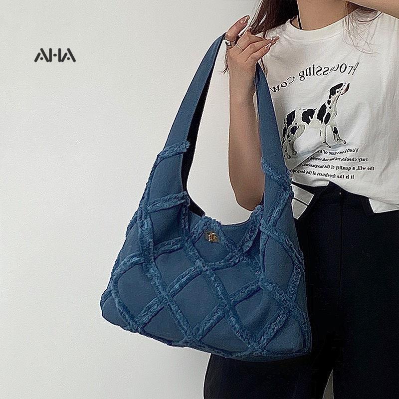 Túi Xách Canvas Cỡ Lớn Phối Tua Rua Phong Cách Mới Cho Nữ