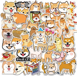Sticker SHIBA chống thấm nước dán nón bảo hiểm, laptop, vali dễ thương 1 set 50 chiếc khác nhau