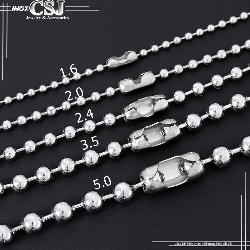 DÂY CHUYỀN BI INOX CỰC ĐẸP GIÁ RẺ