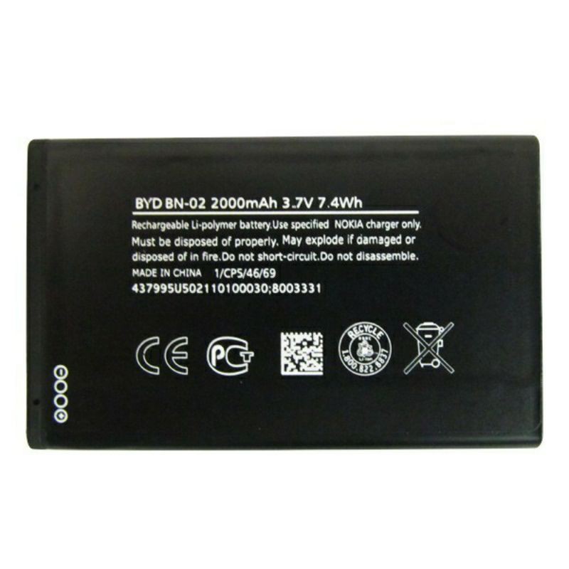 Pin Điện Thoại Nokia XL BYD BN-02 2000mAh bảo hành 6 tháng