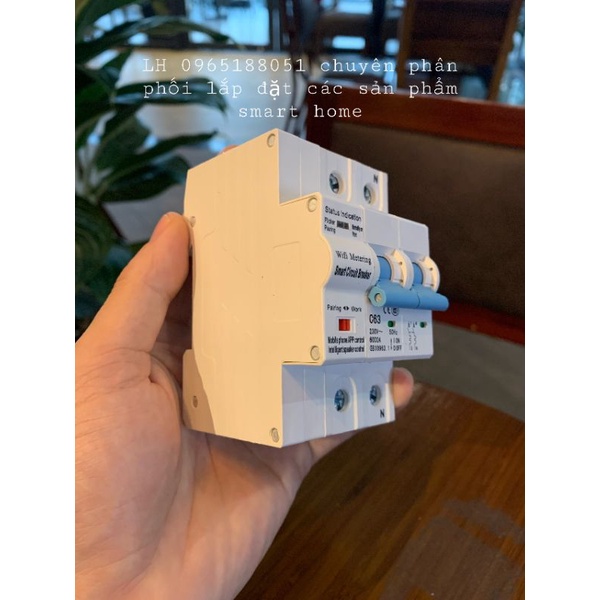Aptomat Cầu Dao Tổng Điều Khiển Qua WIFI. ZIGBEE Tuya Có Đo Công Suất Tiêu Thụ Điện 63A/40A