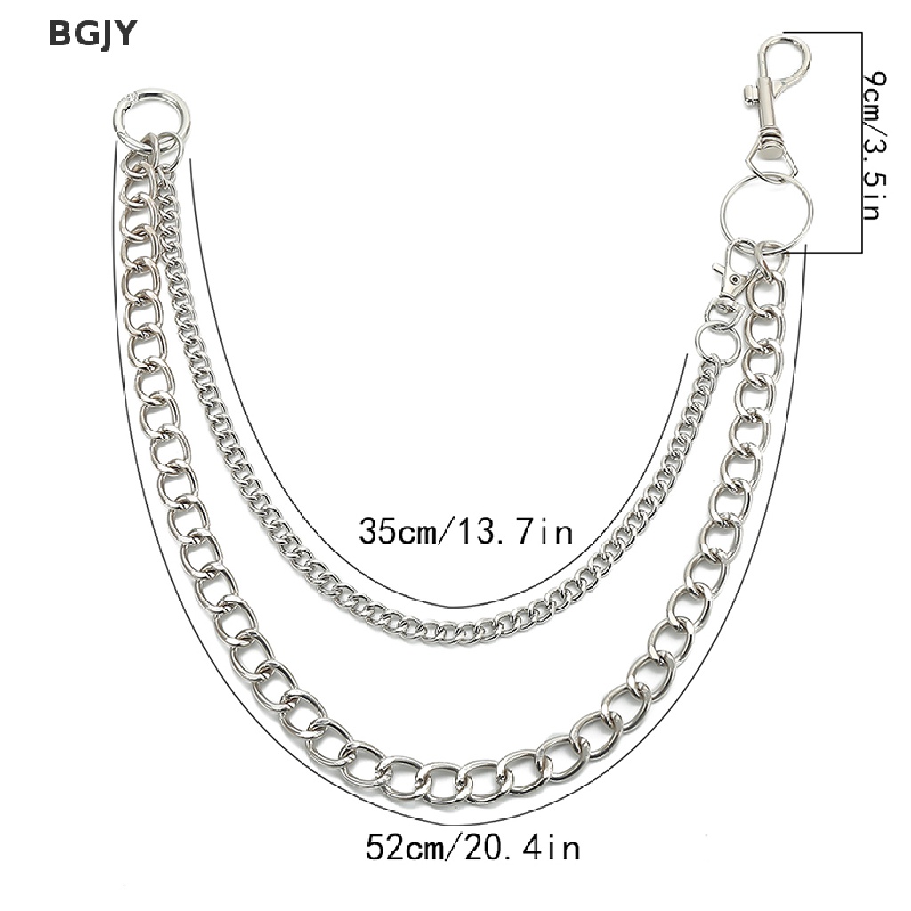 Dây Xích Hai Lớp Đeo Thắt Lưng Quần Jean Phong Cách Punk Hip Hop Mới