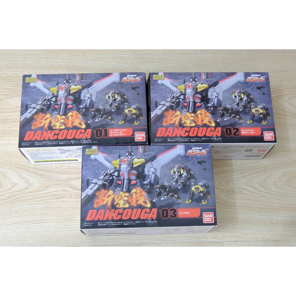 Mô Hình Super Minipla Dancouga Full Set 3 Bộ 01 02 03 Có xé lẻ. Hàng chính hãng Bandai Mini Pla giá rẻ đẹp mới new seal.