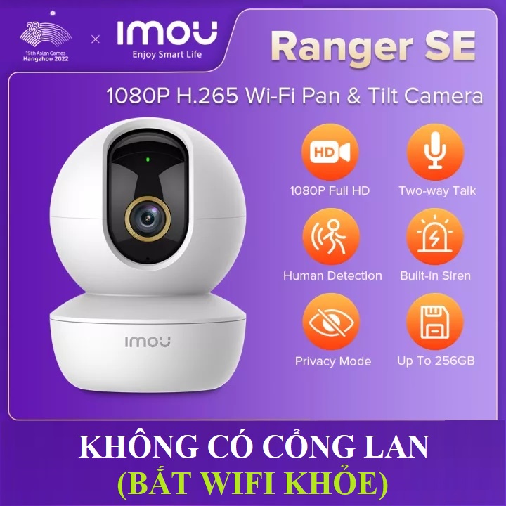 Camera WIFI Trong Nhà IMOU Ranger 2C TA42P - B  TA22CP Xoay 360 Độ nét cao 1080P FullHD A22ep C22EP F22p