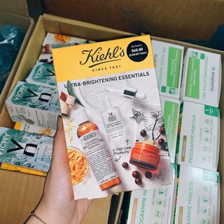 Set serum Kiehls dark spot tặng mask nghệ, toner cúc