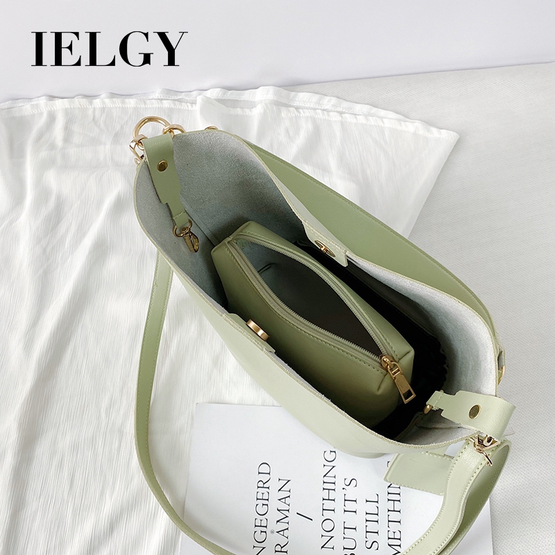 Túi xách màu trơn thời trang Hàn Quốc nữ tính IELGY