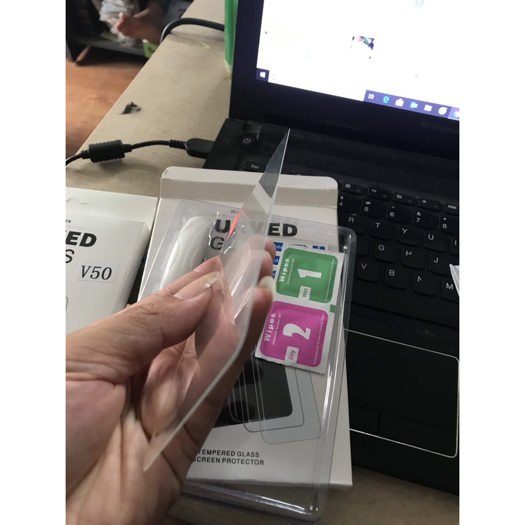 Dán cường lực Full keo màn hình tia UV cho LG V50 ThinQ