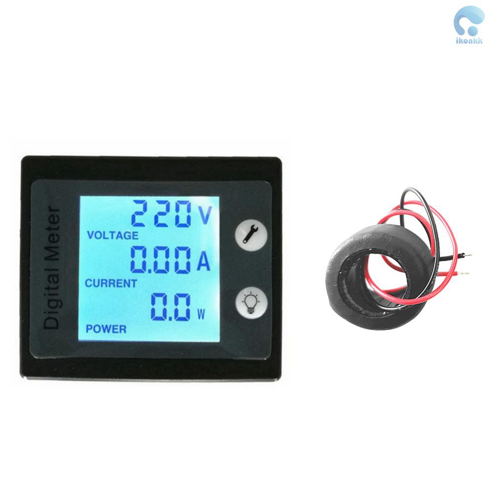 Đồng Hồ Đo Điện Áp Và Cường Độ Dòng Điện Hiển Thị Màn Hình Lcd Ac 80-260v 100a