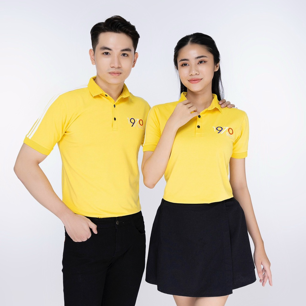 Áo thun polo nam nữ cặp đôi có cổ tay ngắn vải thun cotton cao cấp mềm mịn co giãn thoáng mát