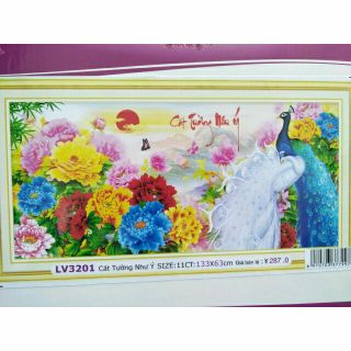 Tranh thêu 3d công cát tường như ý lv3201